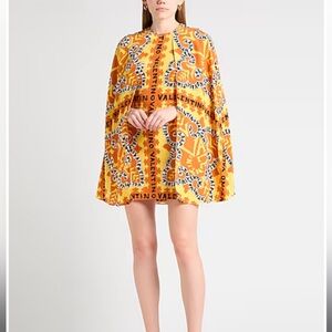 NWT - Valentino Garavani Orange Long Sleeve Mock Neck Dress